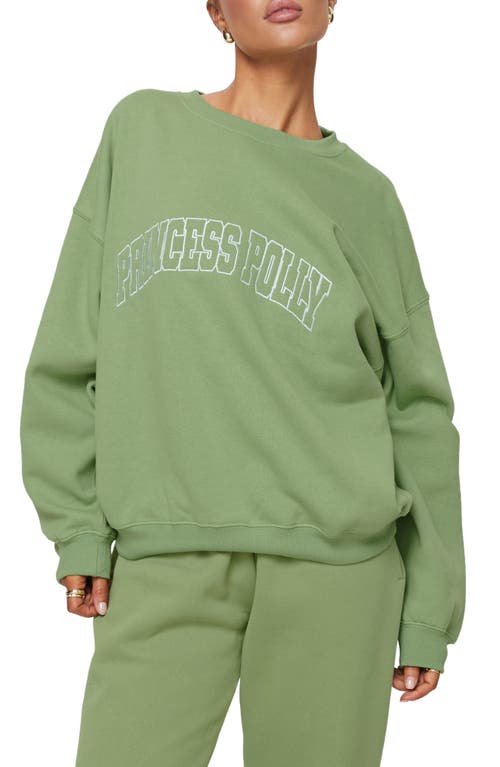 Oversize Logo Sweatshirt in Green