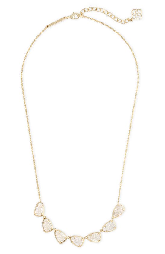 Kendra Scott Susanna Druzy Collar Necklace In Gold Iridescent Drusy