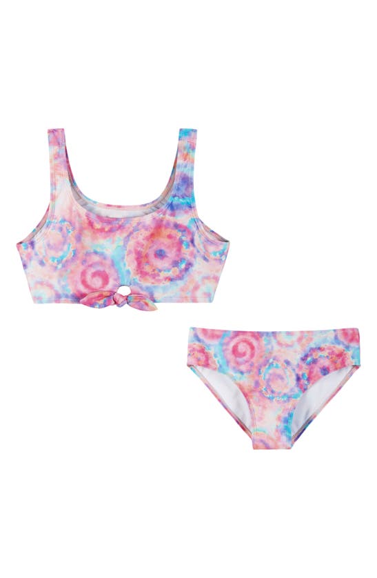 Shop Andy & Evan Kids' Tie Dye Two-piece Swimsuit In Pink