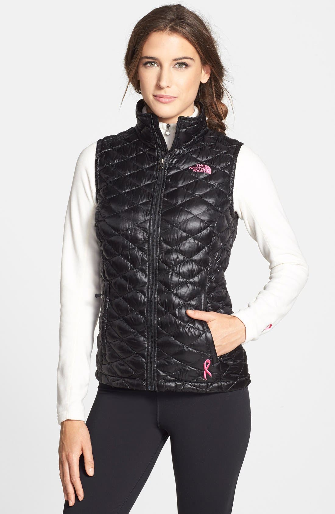 north face pink ribbon vest