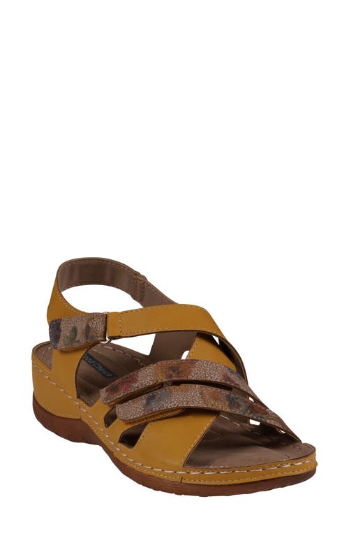 Good Choice New York Dalary Ankle Strap Sandal In Yellow