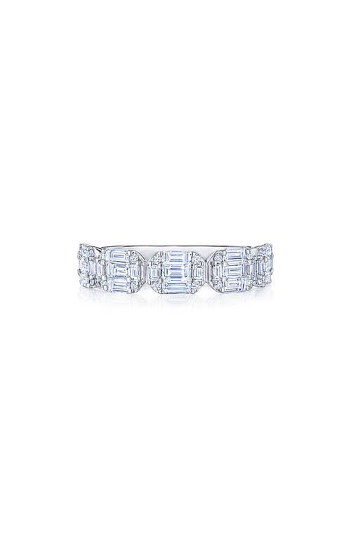 Kwiat Sunburst Partway Diamond Baguette Band Ring in White Gold/Diamond at Nordstrom, Size 6