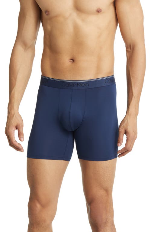 Shop Calvin Klein 5-pack Performance Boxer Briefs In Black/blue Multi