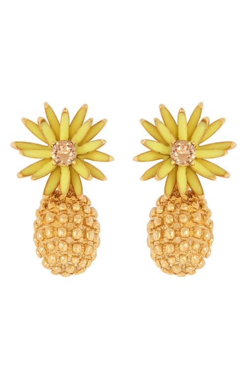 Oscar de la Renta Flower Cactus Drop Earrings in Yellow at Nordstrom