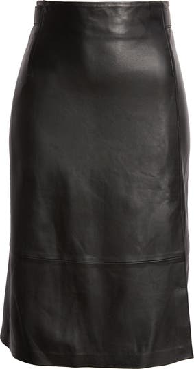 Leather skirt cheap vince