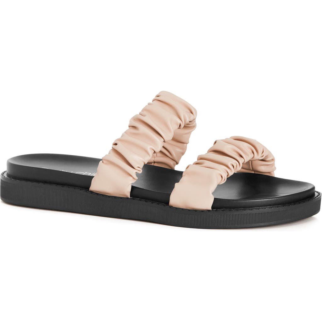 City Chic Rushed Slide Sandal In Pink