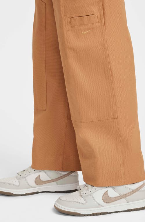 Shop Nike Kids' Sportswear Metro Carpenter Pants In Flax/white