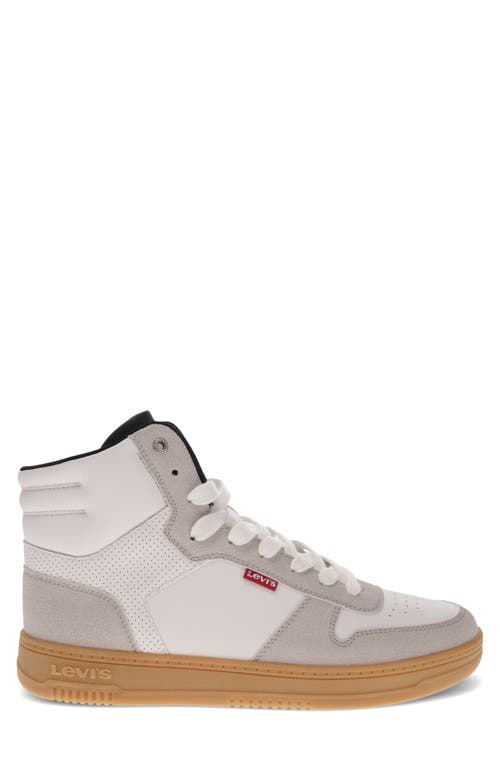 Shop Levi's® Drive High-top Sneaker In Winter White/gum