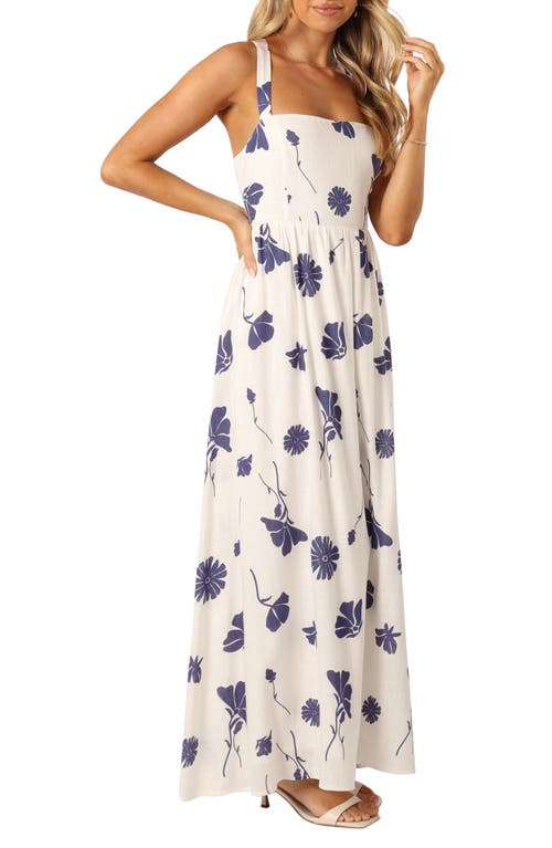 Petal And Pup Petal & Pup Hazel Floral Print Maxi Sundress In Neutral