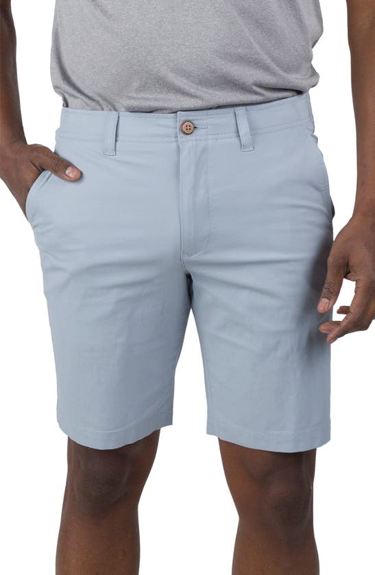 Tailor Vintage Performance Stretch Cotton Shorts In Blue Fog