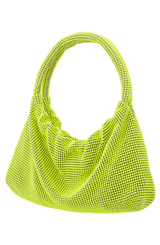 Shop Nina Joyce Mesh Top Handle Bag In Neon Lime