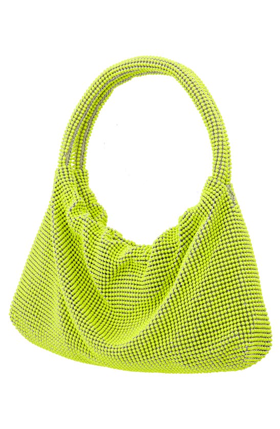 Nina Joyce Mesh Top Handle Bag In Neon Lime