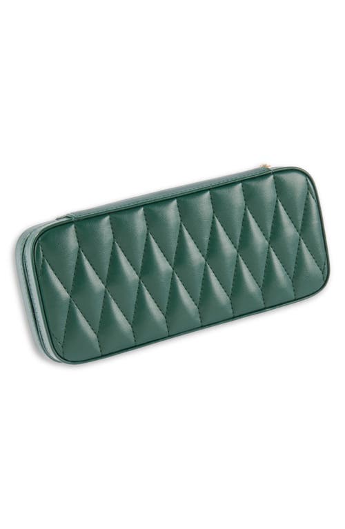Bey-berk Cora Quilted Leather Travel Jewelry Case In Multi Color