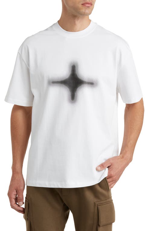 T-Star Half Tone Cotton Graphic T-Shirt in White