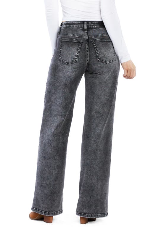 Shop Wash Lab Denim Amelia High Waist Wide Leg Jeans In Powder Grey