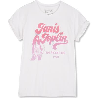 Lucky Brand Janis Joplin Graphic Tee, White