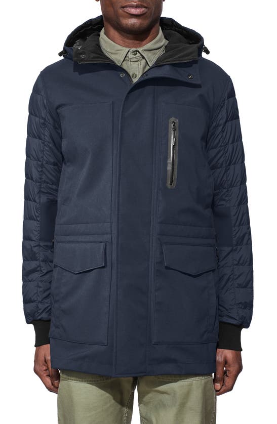 Canada Goose Selwyn Regular Fit Down Filled Coat In Polar Sea/ Black ...