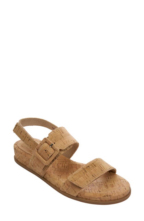 Nelly Wedge Sandal in Natural