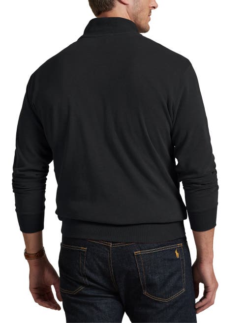 Polo Ralph Lauren Luxe 1/4-zip Pullover In Black