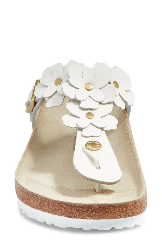 Birkenstock Gizeh Flower Flip Flop In White