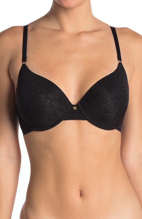 Raya Smooth Lace Spacer Wire-Free Bra, Black, 42F 
