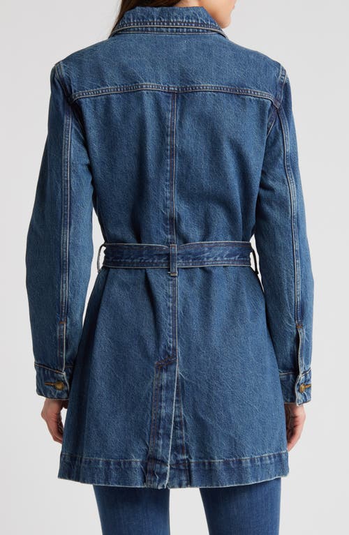 Shop Frame '70s Belted Denim Jacket In Margot