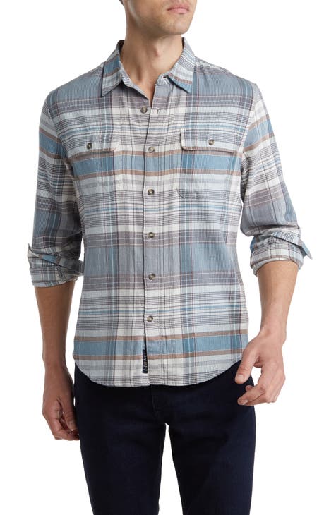 Grom Plaid Humboldt Stretch Cotton Button-Up Shirt
