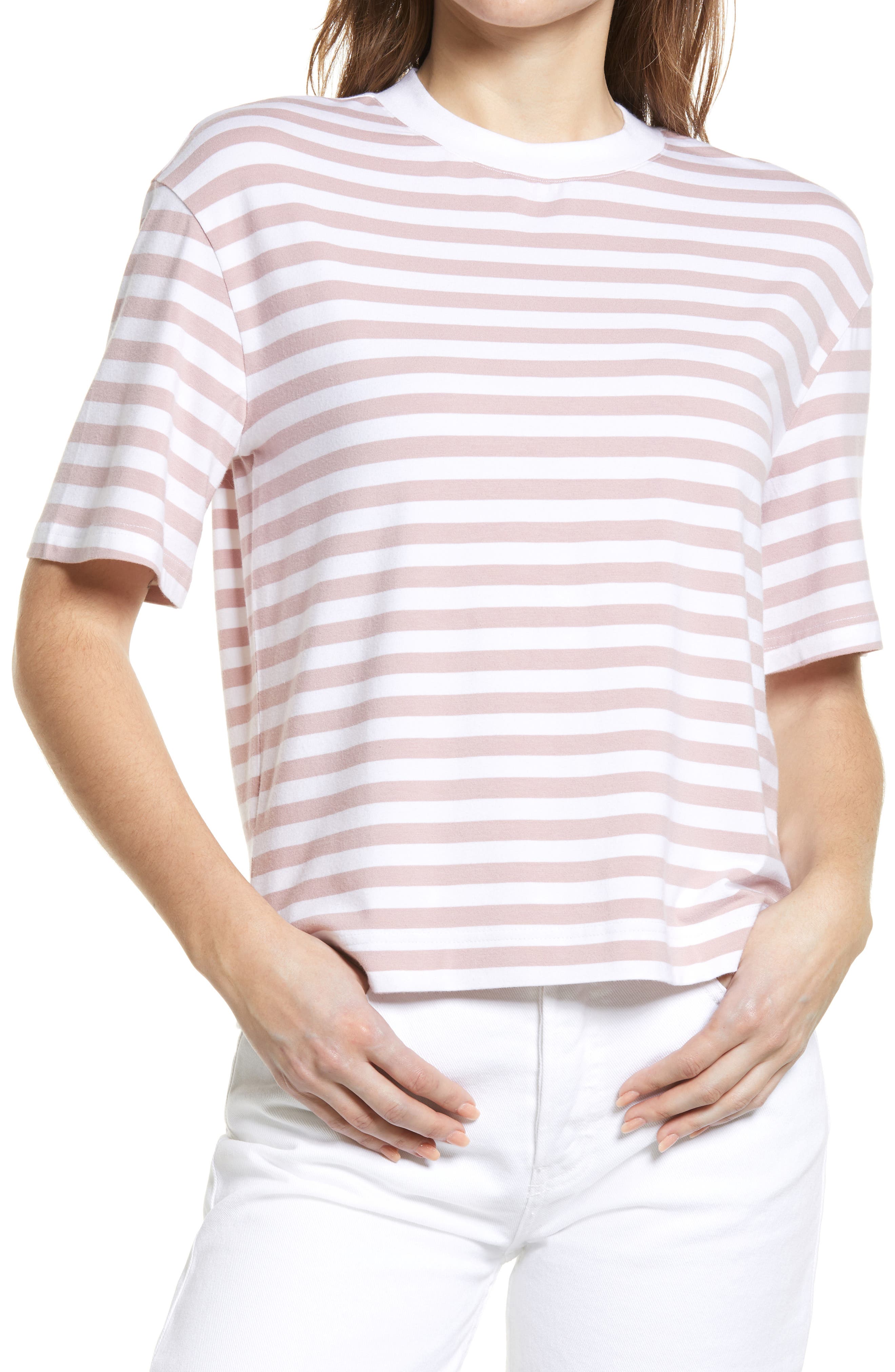 striped shirt woman