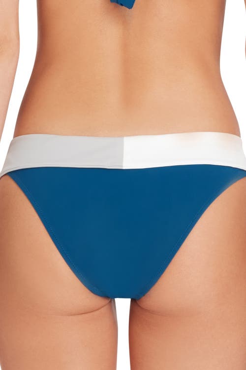 Shop Valimare Capri Colorblock Bikini Bottom In Mineral Blue