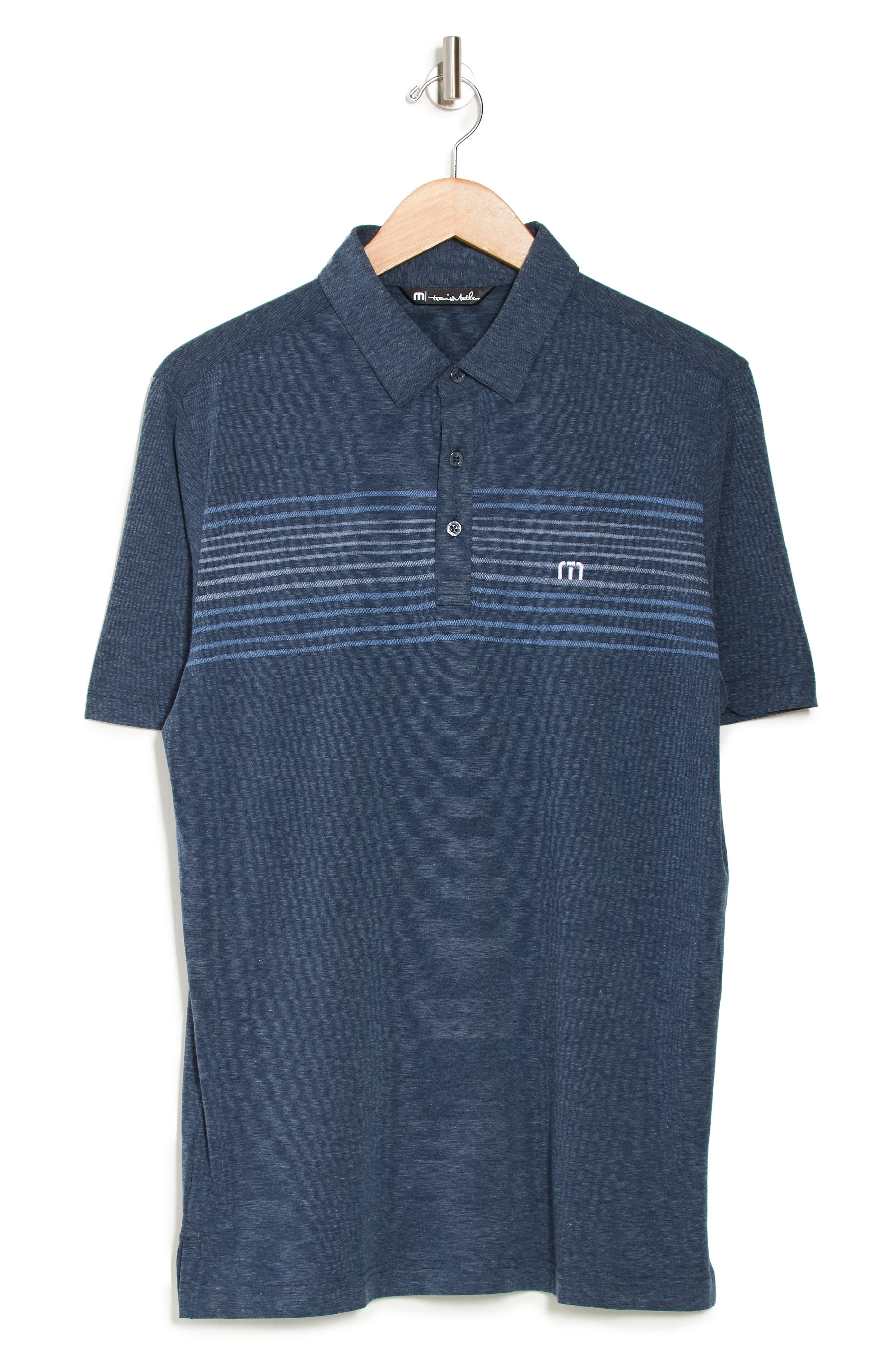 Travis Mathew Force Quit Short Sleeve Polo In Vin Ind Blk
