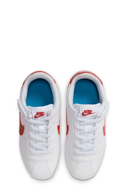 Nike Kids' Cortez Easyon Sneaker In White/varsity Red/blue