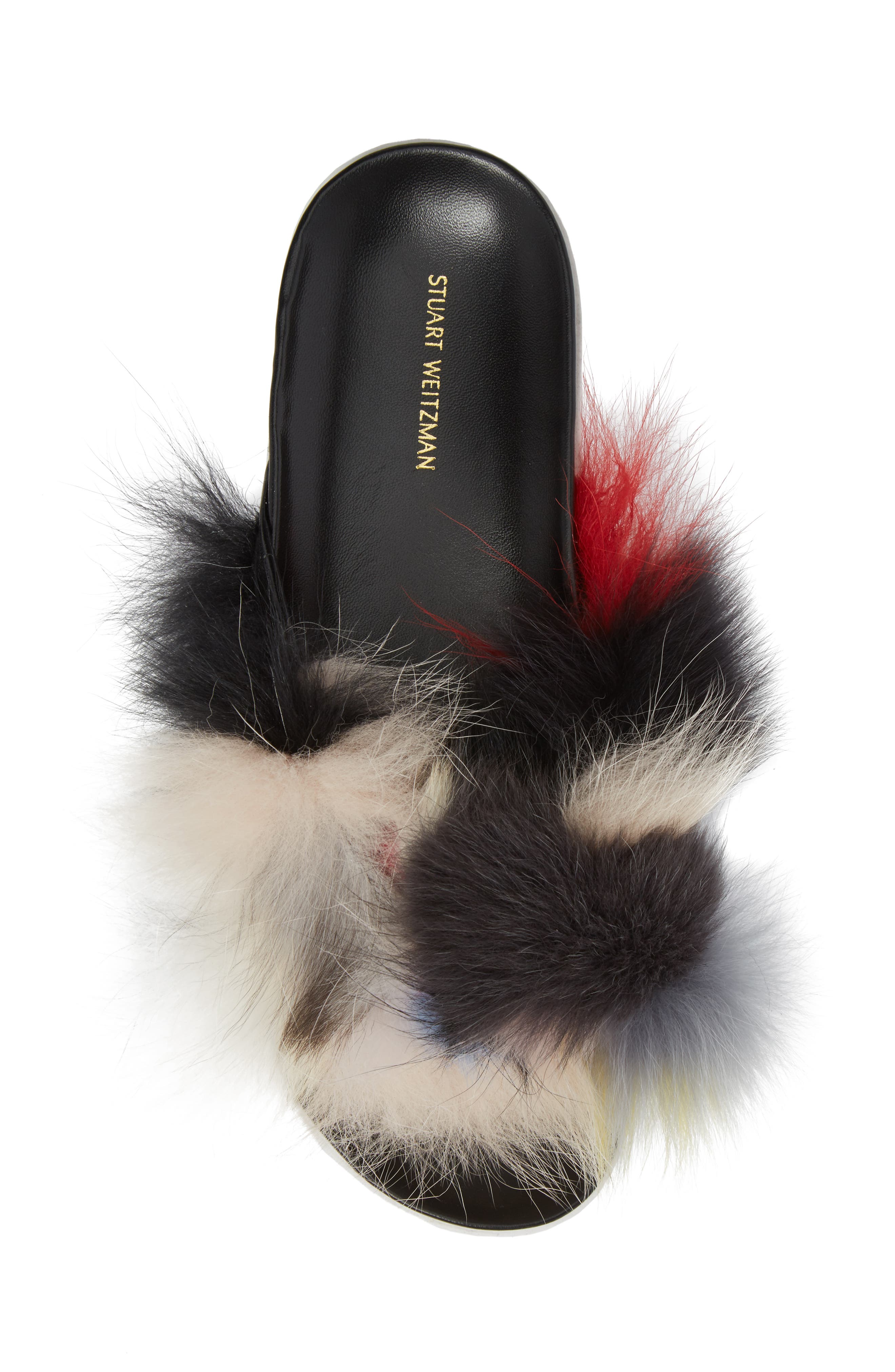 stuart weitzman fur slides