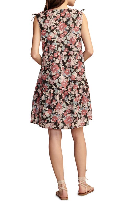 LUCKY BRAND LUCKY BRAND FLORAL SLEEVELESS MINIDRESS 