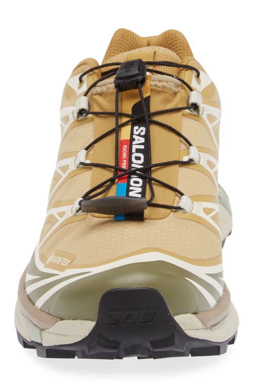 Shop Salomon Xt-6 Gore-tex® Waterproof Sneaker In Antelope/icicle/portabella