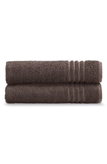 Ella Jayne Home Solid Cotton 2-piece Bath Towel Set In Brown