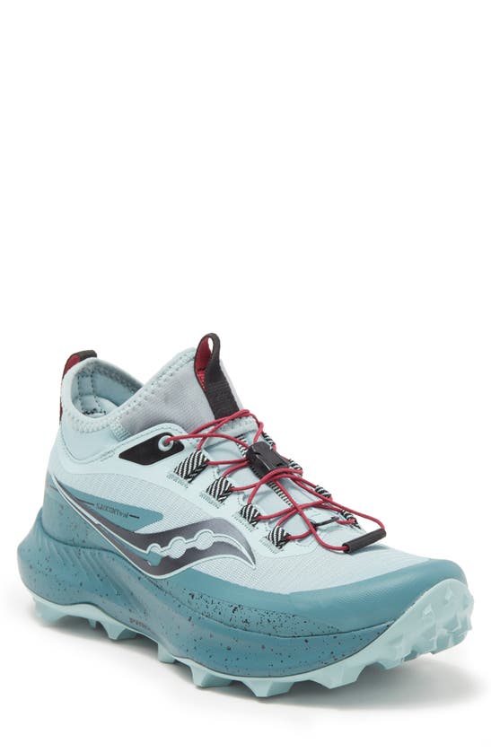 Saucony Peregrine 13 Running Shoe In St Mineral/ Moss