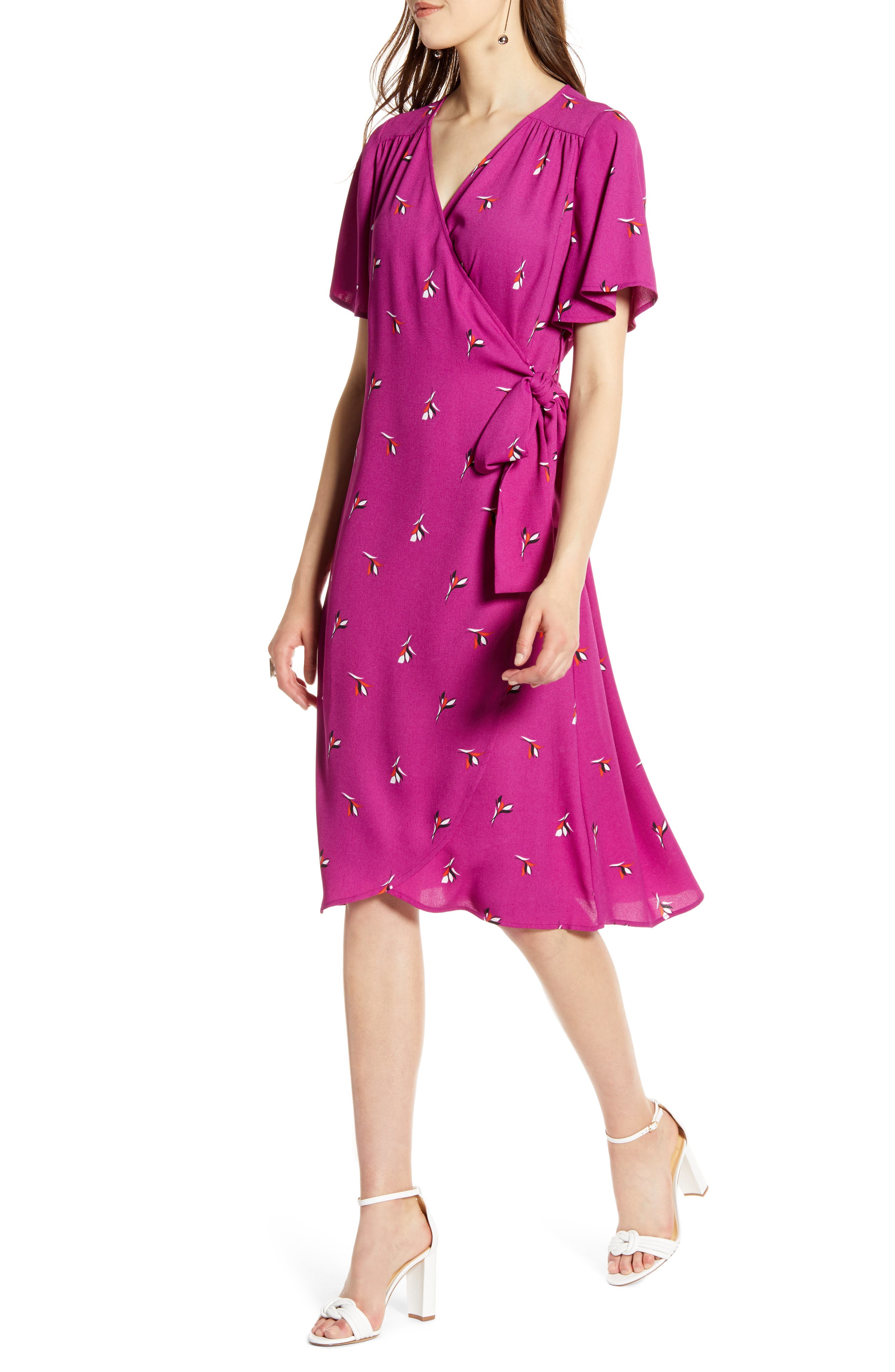 nordstrom halogen wrap dress