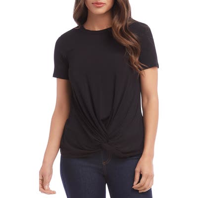 Karen Kane Twist Front Top, Black