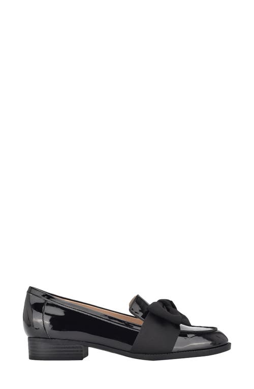 Bandolino Oidnil Bow Loafer In Black Patent Mill