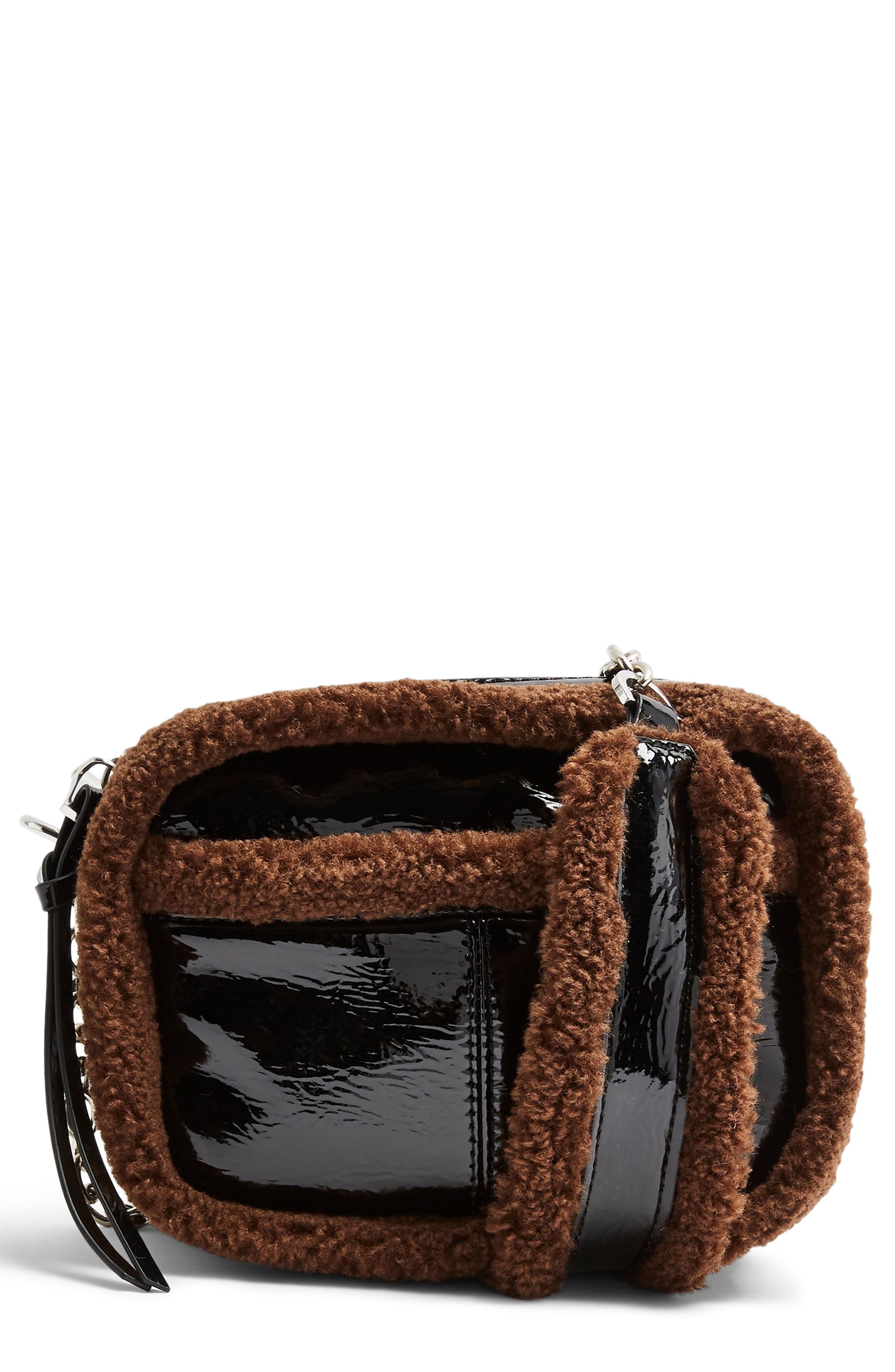 faux fur cross body bag