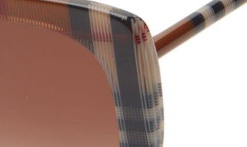 Shop Burberry 54mm Gradient Square Sunglasses In Check Brown/gradient Brown