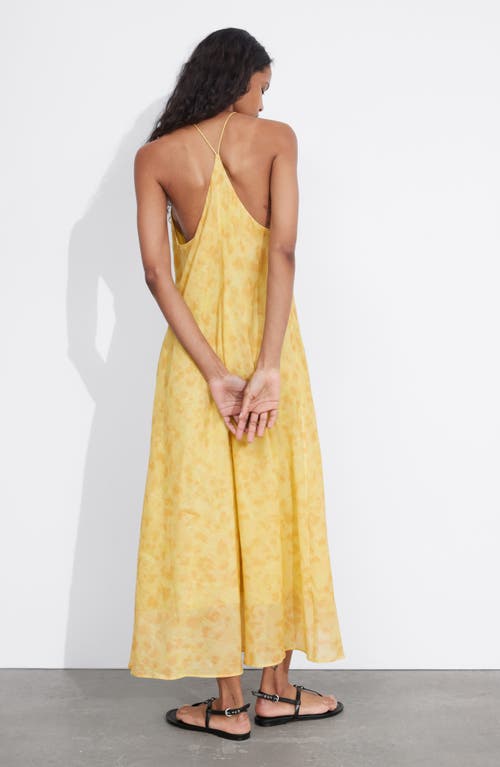 Shop & Other Stories Print Sleeveless Maxi Dress In Yellow Medium