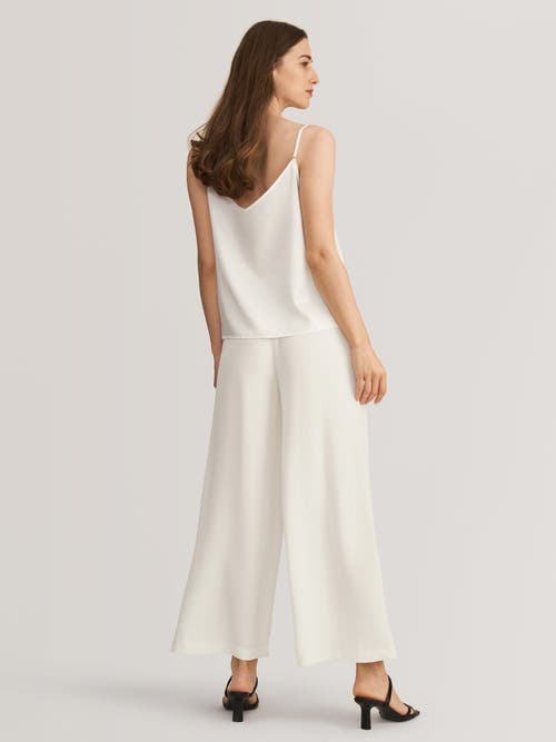 Lilysilk V Neckline Silk Camisole With Spaghetti Straps In Ivory