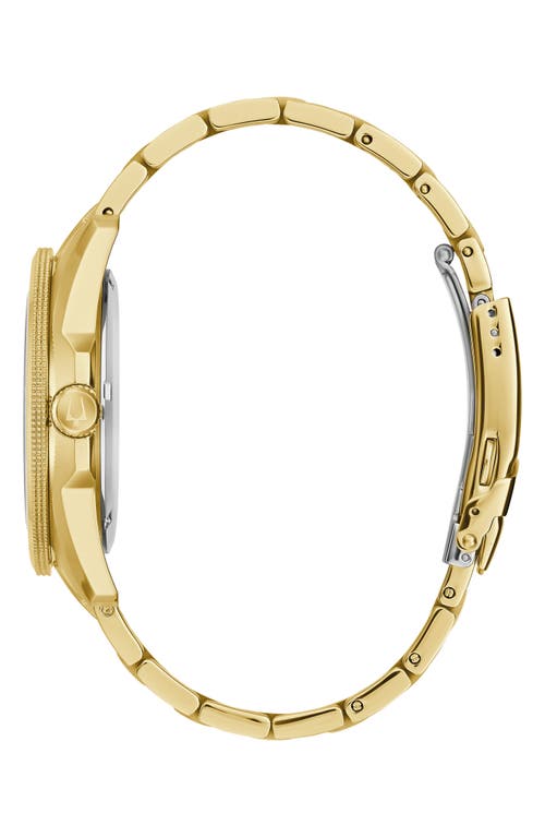 Bulova Marine Star Quartz Bracelet Watch, 43mm In Gold