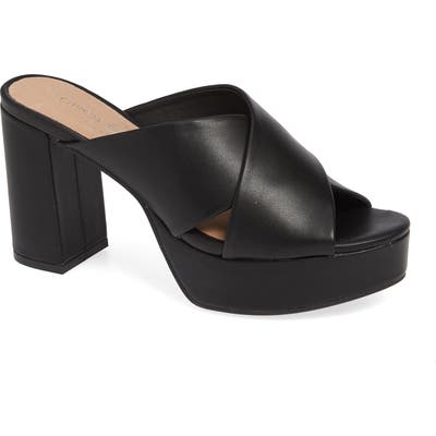 Chinese Laundry Teagan Cross Strap Platform Sandal, Black
