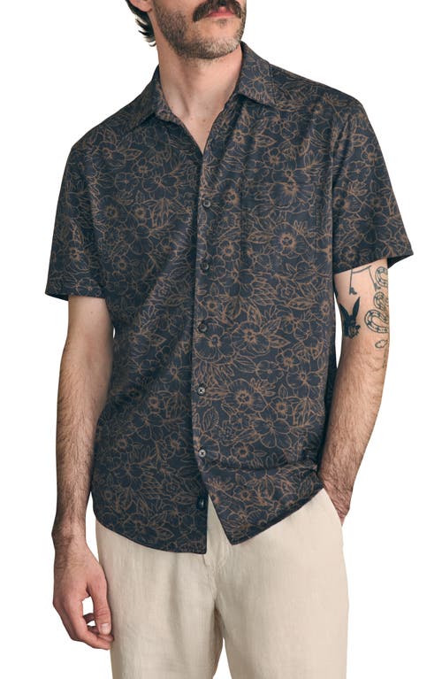 Faherty Print Short Sleeve Cotton Button-Up Shirt at Nordstrom,