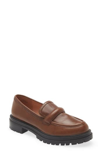 Madewell The Bradley Lugsole Loafer In Leather In Stable
