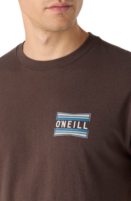 Shop O'neill Working Stiff Graphic T-shirt In Seal Brown