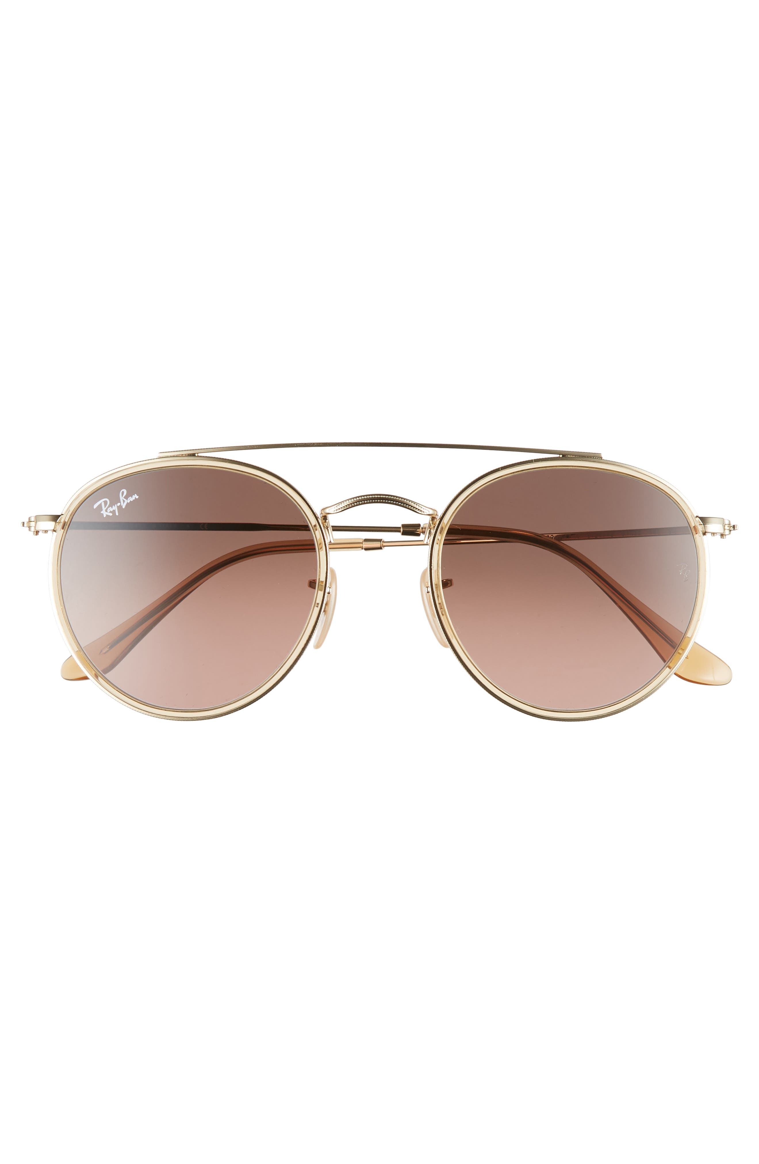 Ray-Ban 51mm Aviator Gradient Lens Sunglasses in Gold/Brown Gradient Cover