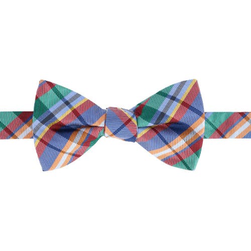 Shop Trafalgar Sherwood Plaid Silk Bow Tie